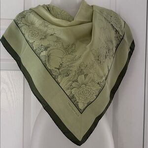 VTG Prochownick Authentic Square Silk Scarf Shawl Delicate Floral Design